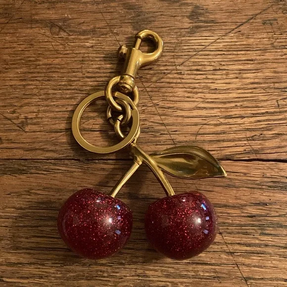 Coach Signature C Cherry Swirl Bucket Hat, Mini Tote Bag Charm & Cherry Bundle - Picture 9 of 9